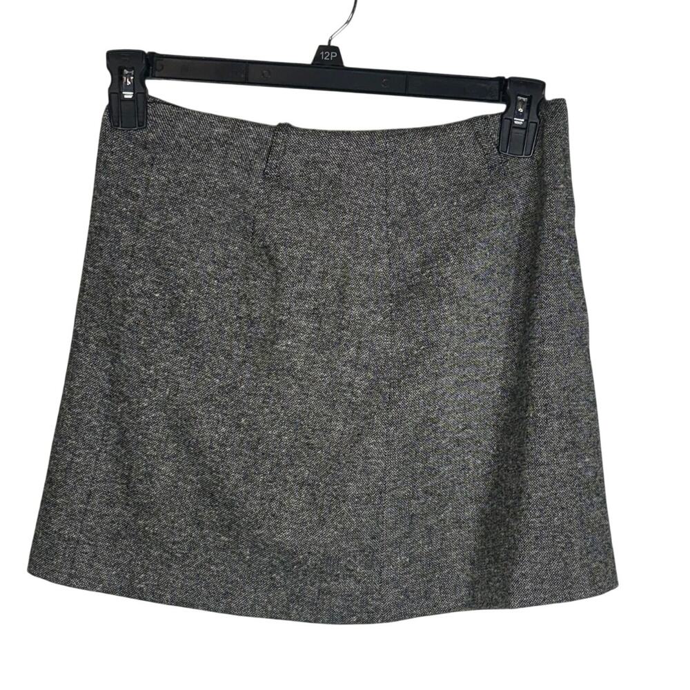 The Limited Gray Wool Blend A-Line Mini Skirt Made in Italy Women's Size 4